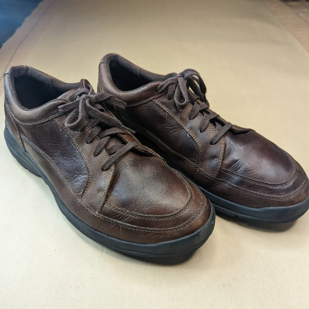 Rockport XCS H79440 Junction Point Brown Leather Oxford Shoes Men's Size 13